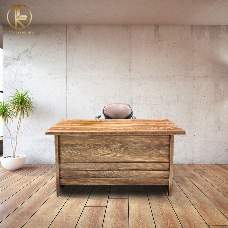 میز اداری و کارمندی مدل سه خط دو کشو ابعاد برند آفیس کالا