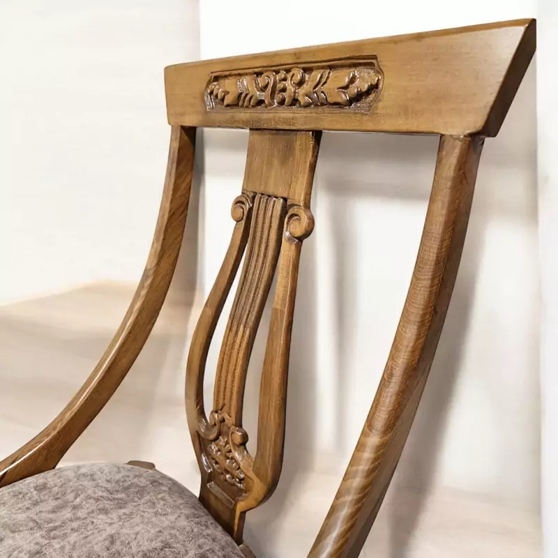 صندلی غذا خوری مدل گیتاری چوب راش برند آفیس کالا