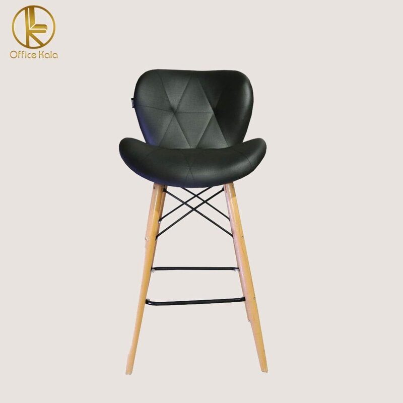 صندلی مدل زین اسبی پایه بلند پایه چوبی